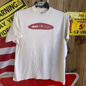 Vintage 80s-90s DHL or Else Funny Comercial T-shirt Size XL